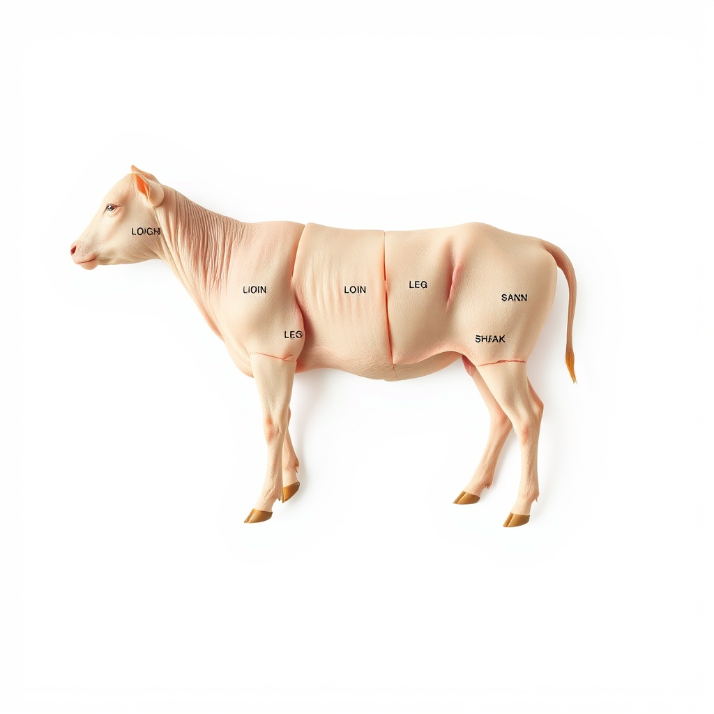 Diagram of veal cuts